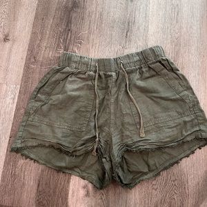 Beachy Army Green Shorts